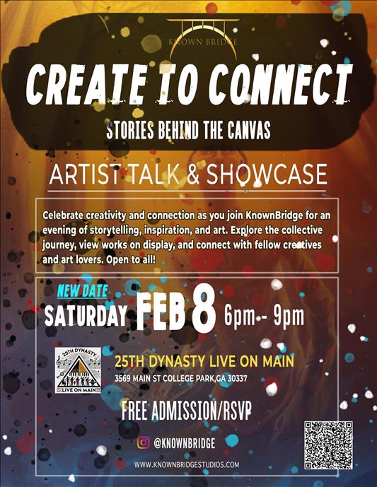 Create to Connect: Artist Talk & Showcase