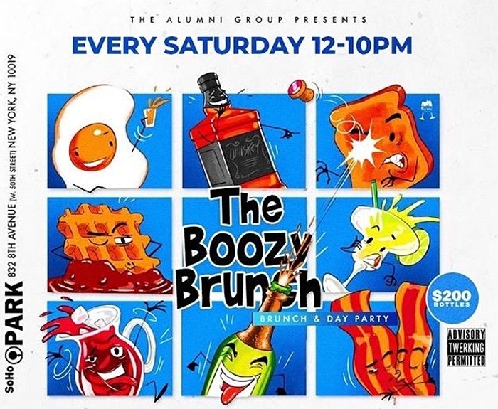 The Boozy Brunch Bottomless Brunch And Day Party At Soho Park New York Feb 22 2020 Vipsocio