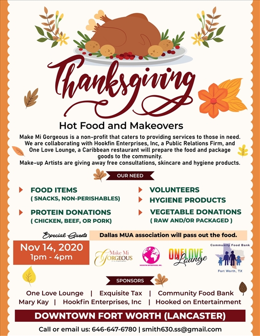 Thanksgiving Dinner Giveaway at Downtown Fort Worth, Nov 14, 2020 ...