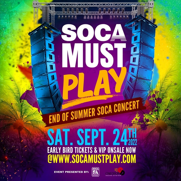 Soca Must Play " End Of Summer Soca Concert"