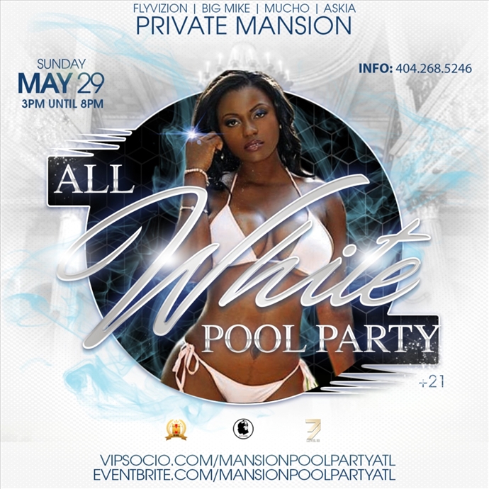 ALL WHITE MANSION POOL PARTY 