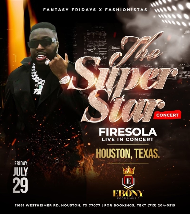 Firesola Live at The Super Star Concert Houston