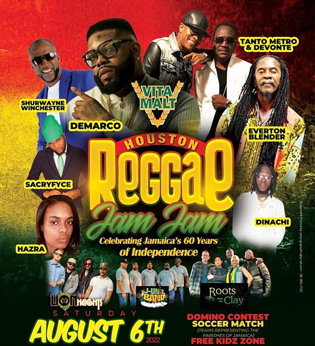 Houston Reggae Jam Jam Festival : Celebrating Jamaica’s 60 years of Independence 