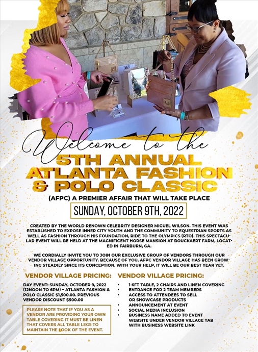 Vendor Village 5th Annual Atlanta Fashion and Polo Classic