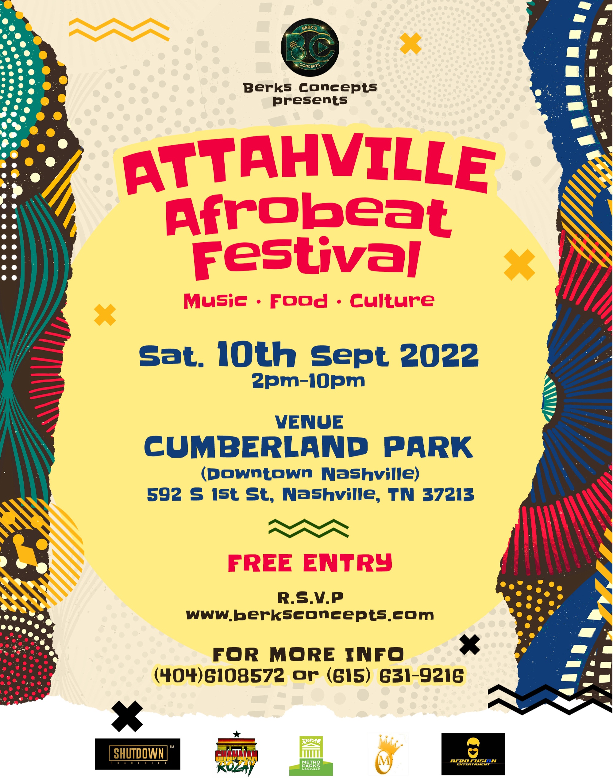 ATTAHVILLE AFROBEAT FESTIVAL at CUMBERLAND PARK, Sep 10, 2022 VIPSocio