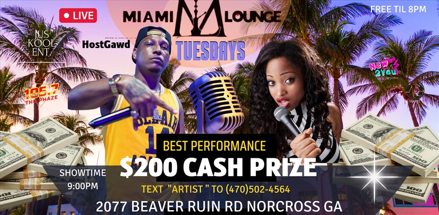 Tuesday "Open Mic" Takeover ($200 Cash Prize) FREE TO PERFORM 