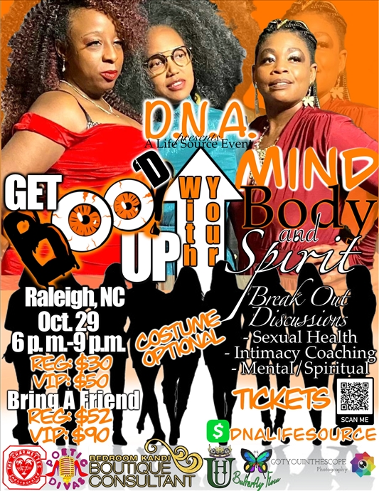 DNA Presents a Life Source Event: Get Boo'ed up with your Mind, Body and Spirit