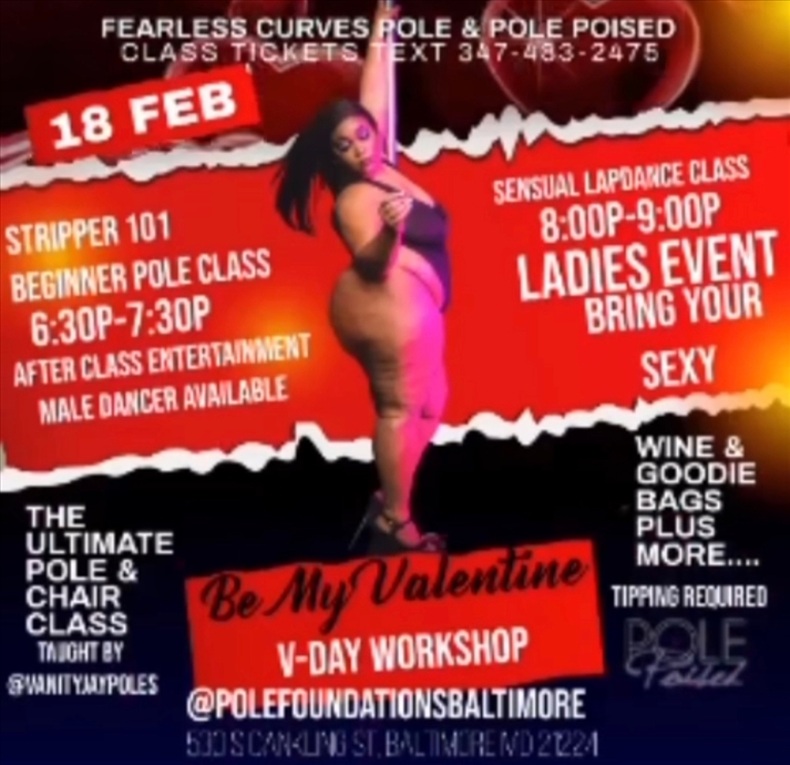Be My Valentine : Pole & Sensual Chair Class
