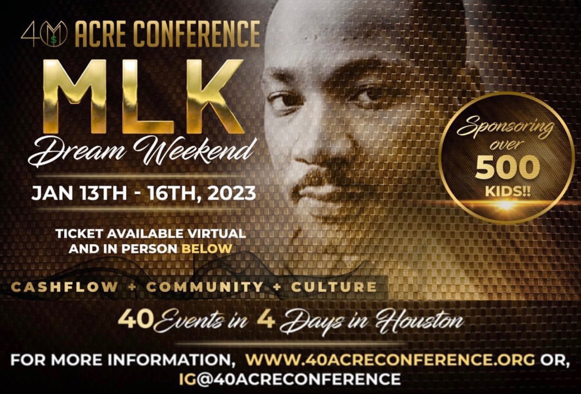 40 Acre Conference MLK Dream Weekend 2023 at Multiple Venues Houston TX