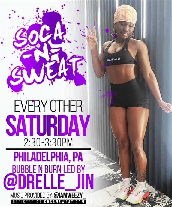 Soca N Sweat Bubble N Burn Session Philly Led by @Drelle