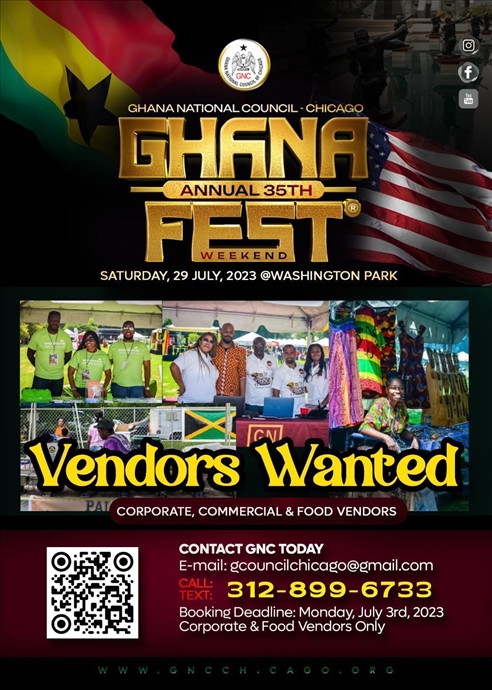 Vendor Registration GhanaFest Chicago 2023