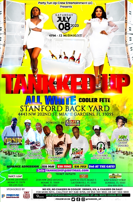 TANKKED UP ALL WHITE COOLER FETE