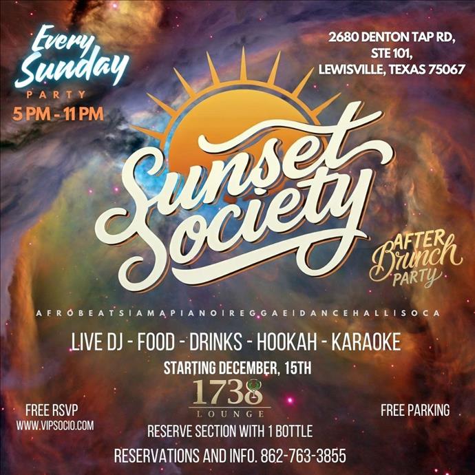 Sunset Society - Sunday After Brunch Party