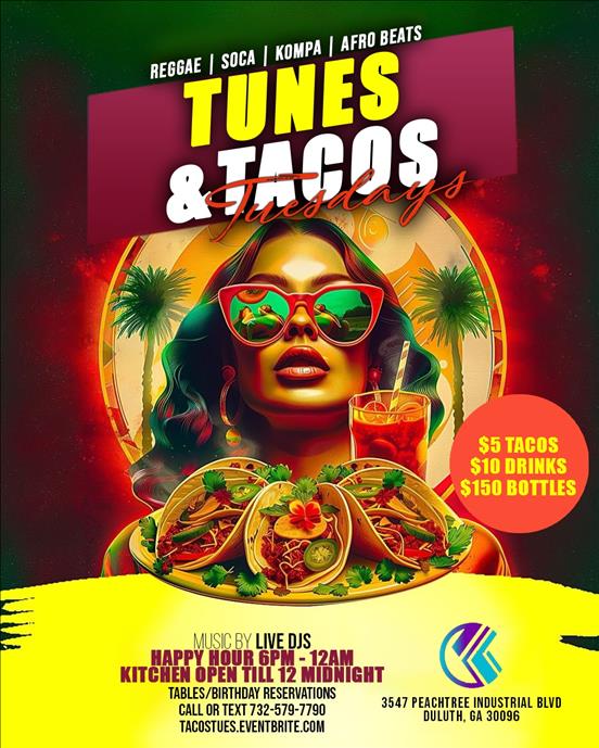 $5 Tacos & Everyone Free Afterwork at Tunes & Tacos Tuesdays | Fade + Facet