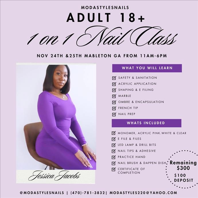 1 On 1 Acrylic nail class 