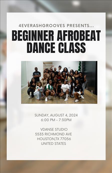 Beginner Afrobeat Dance Class