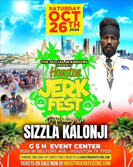 Houston Jerk Fest. Sizzla Kalonji Performing Live