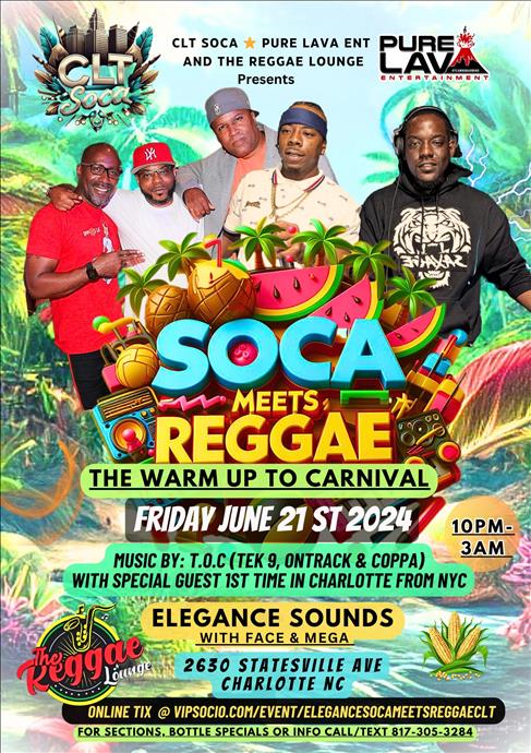 Soca meets Reggae The warm up for Charlotte Carnival 2024