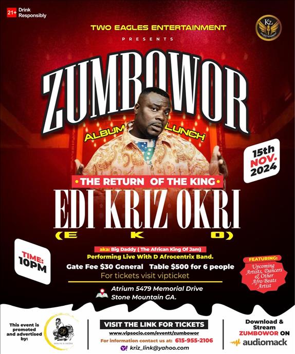 Edi Kriz Okri Aka Eko-Big Daddy Zumbowor Album  Launch