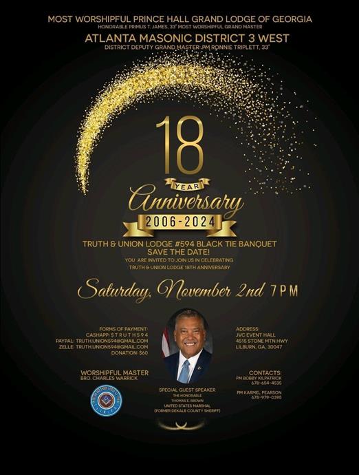 Truth&Union Lodge 594 Black Tie Banquet 